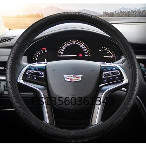 Leather steering wheel cover fit for Cadillac CT5 XT6 CT4 XT5 CT6 XT4 ATSL car grip cover