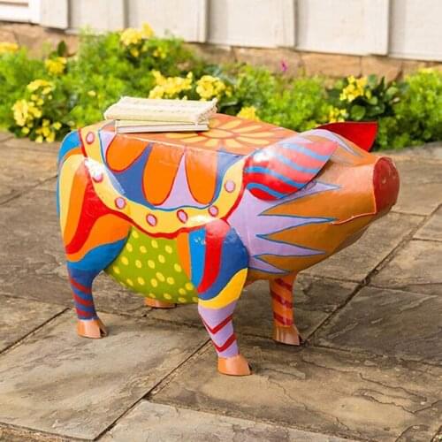 Colorful Art Animal Resin Home Statues Sculptures Crafts Decoration Ornament Table For Garden Yard Landscape Figuras Decorativas