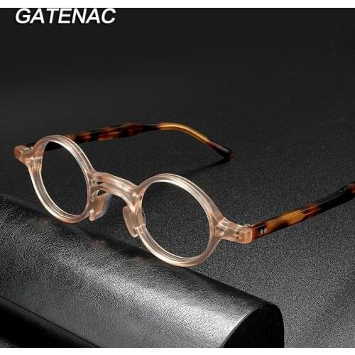 Small Round Acetate Glasses Frame Men Women Vintage Luxury Brand Prescription Myopia Optical Eyeglasses Frame Male Retro Eyewear