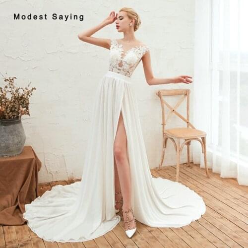 Шифоновые свадебные платья Modest Saying China At AliExpress
