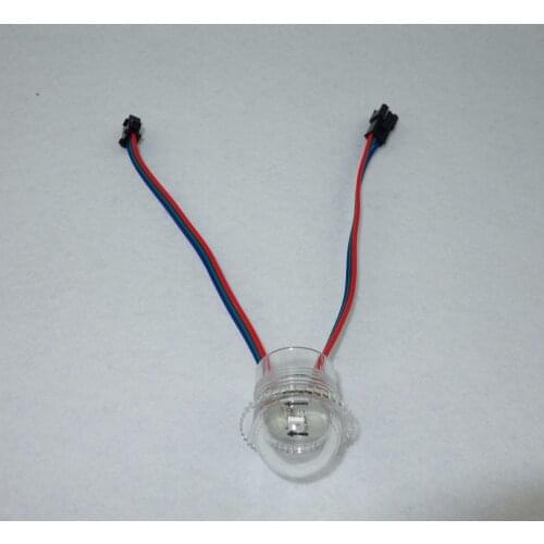 26mm diameter WS2812B LED pixel module;1pcs WS2812BLED,DC5V input;clear cover
