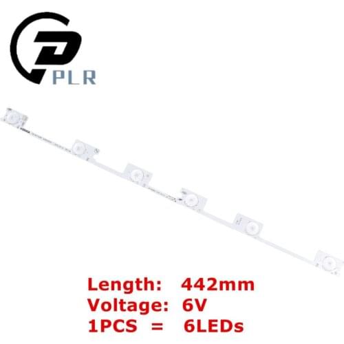 Original New 10pcs / LED Strip Bar Backlight for KONKA KDL48JT618A KDL48SS618U 35018539 35018540 6LED LIGHT (6v) 442mm