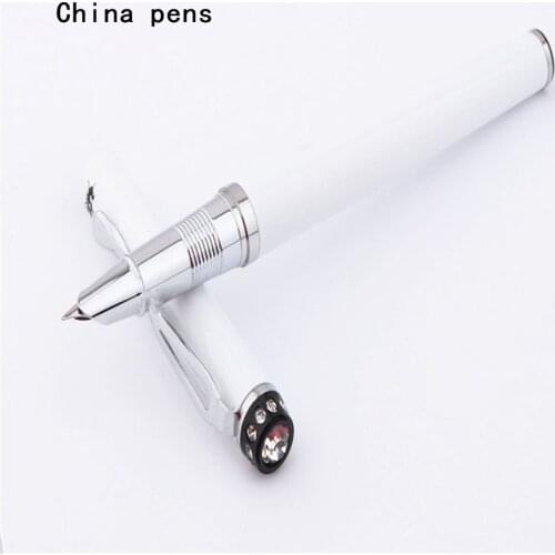 Jinhao 301 Inlaid diamond hat Pink School student Office Fountain Pen New