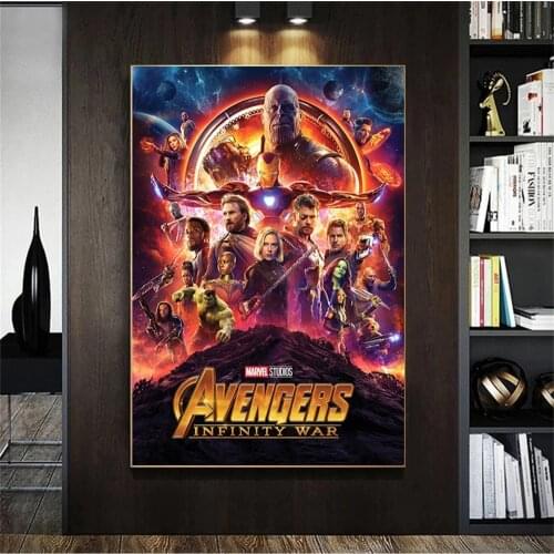 Movie Avengers Infinity war Poster Marvel Superhero Comics Canvas Painting Popular Picture Art Wall Living room Home Decor Gift