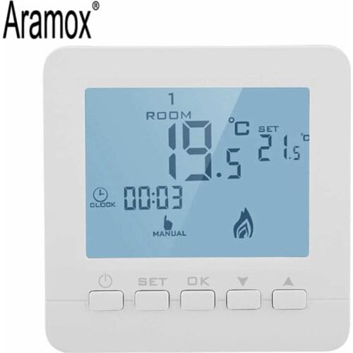 Heating Thermostat Programmable Thermostat Digital LCD Display Smart Temperature Controller 5A