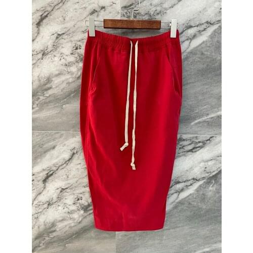 New 2021 Summer Women Red Back Slit A-Line Casual Skirt For Ladies Tutu