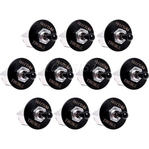 10Pcs 3 Way Toggle Switch Pickup Selector Switch Box Knob for Electric Guitar Replacement