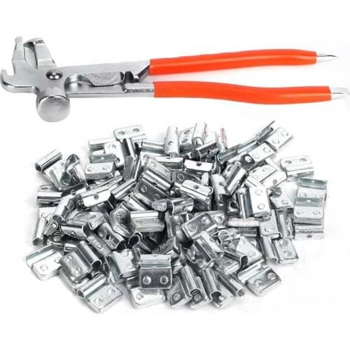 100pcs 10g/0.35oz Aluminium Alloy Clip on Hook Wheel Weight Balance P-Style Auto Tire Repair with Balance Pliers