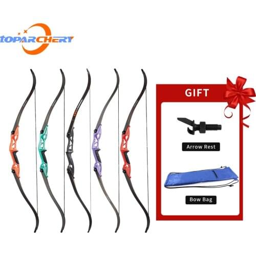 RU Stock Toparchery Sell Well 56inch Black Recurve Bow 30-50 lbs Powerful Hunting Archery take down Bow Arrow with arrow Quiver