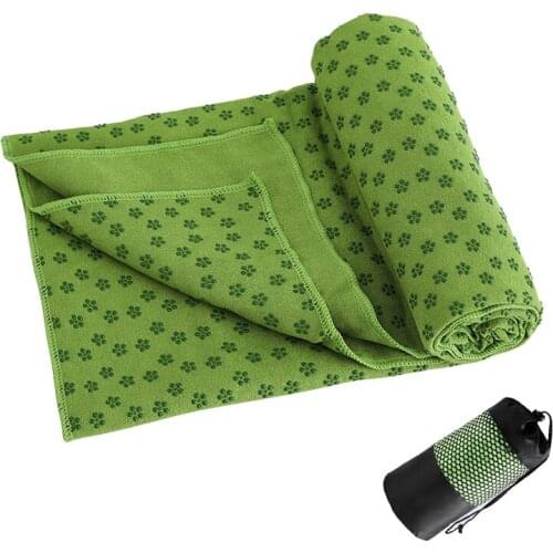 183*82cm/72''x32'' Yoga Mat Towel Anti Skid Microfiber Pilates Indoor Fitness Cover Yoga Mat Blankets with Free Mesh Bag