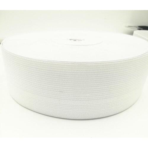 35mmwidth 10meters Braided Elastic Cord.white