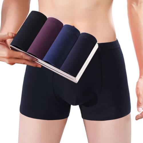 4pcs/ pack Men Underwear Boxer Cotton Man Under wear Breathable Solid Boxershorts Men Boxers Underpants boxer