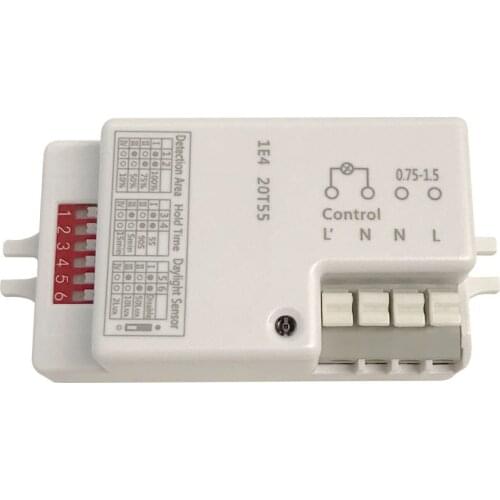 AC 220V-240V/50Hz Microwave Radar Sensor Switch Body Motion Detector For LED Light Sensors Switches
