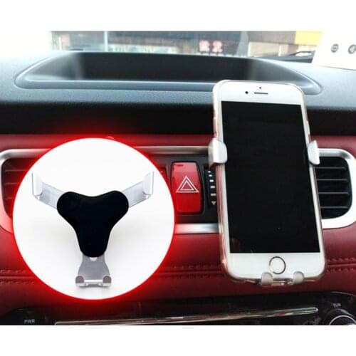 Car Cell Phone Mobile Part Trim Support Bracket Holder Cradle Stand Adjust Air Vent Mount Silver Style Accessories