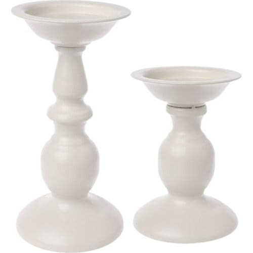 White Metal Candlestick Candle Holder Stand Wedding Party Table Decoration Gifts #314