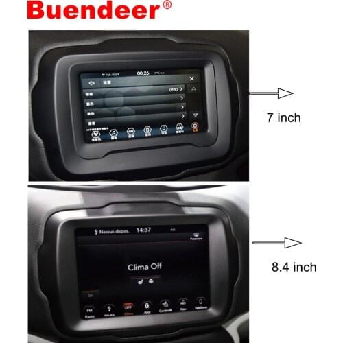 Buendeer Car navigation Tempered film for jeep renegade 2018 7-inch & 8.4inch touch Screen protector Auto interior accessories