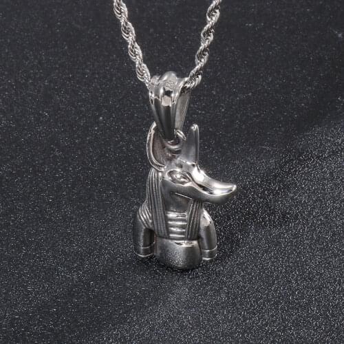 Animal Pendant Necklace For Men Silver Color Stainless Steel Man Choker Chain Around The Neck Fashion Homens Jewelry Accessories