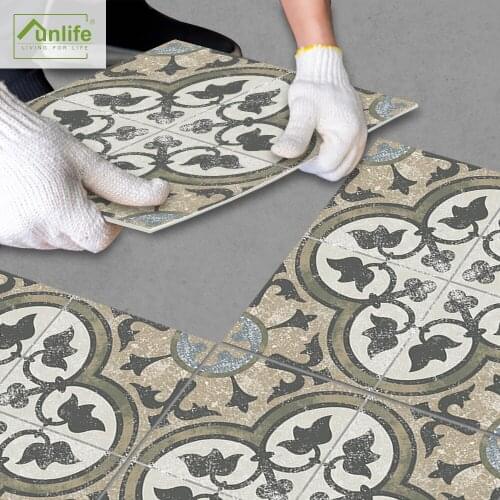 Funlife® 30x30cm Rustic Clover Anti-Slip Ground Stickers Bathroom Kitchen Home Decor Waterproof Self-Adhesive Floor Stickers PVC