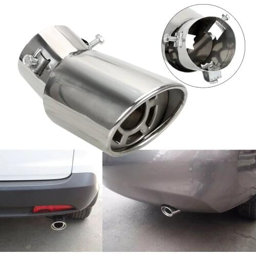Car Exhaust Muffler 1PCS Universal Stainless Steel Tail Muffler Round Car Exhaust Tail Pipe Car Accessories