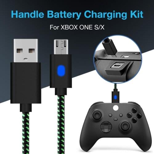 Game Handle Battery Controller Charging Kit Braided Wire Material Accessories For XBOX ONE S/X Battery+Back Cover+Charging Cable
