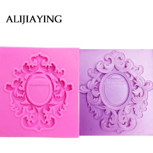 M0986 DIY Lace Flower Vine Pattern Silicone Cake Mold Frame Fondant Cake Decorating tools Silicone Chocolate Candy Mould