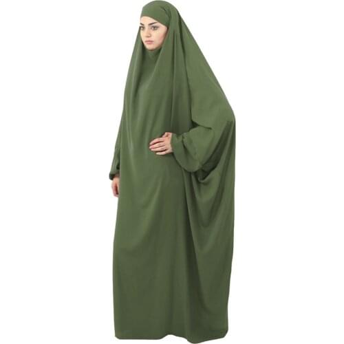 Full Cover Muslim Long Khimar Women Hijab Dress Prayer Garment Hooded Djellaba Jilbab Abaya Ramadan Gown Islamic Clothing Niqab