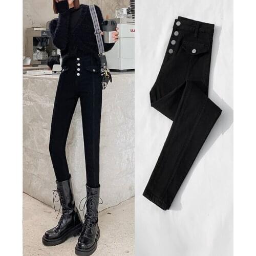 Soft High Waist WomenS Trousers Denim Streetwear Jean Vintage Girls Jeans Woman Pants Pencil Slim Stretch Femme Pantalon Mujer