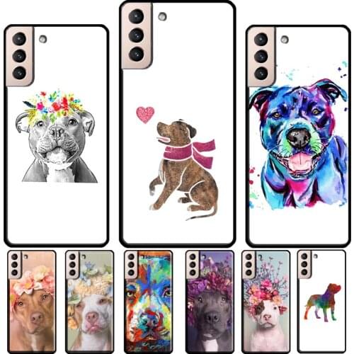 Staffordshire Bull Terrier Staffy dog Soft Case For Samsung Galaxy S21 Ultra Note 20 10 9 S8 S9 S10 Plus S20 FE Phone Cover