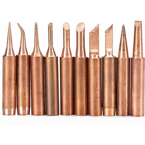 5/3pcs DIY Soldering Tip Set Copper Lead-free Electric Solder Iron Welding Replacement Tips Station Repair Tools Kit