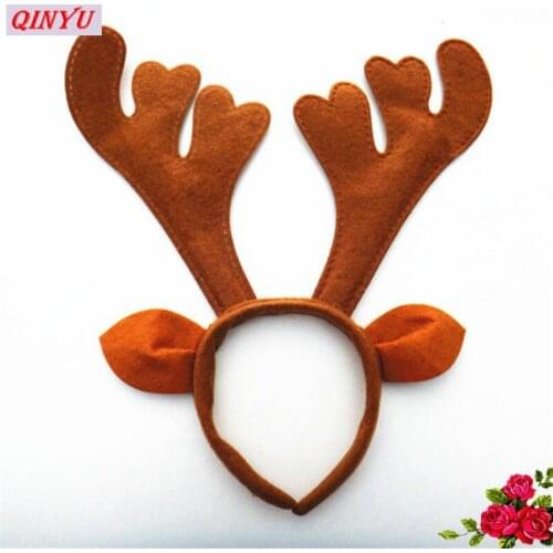Brown Antlers Head Hoop Fashion Hair Band Headbands Head Hoop Party Headwear Birthday Party Christmas Decorative Supplies 6Z