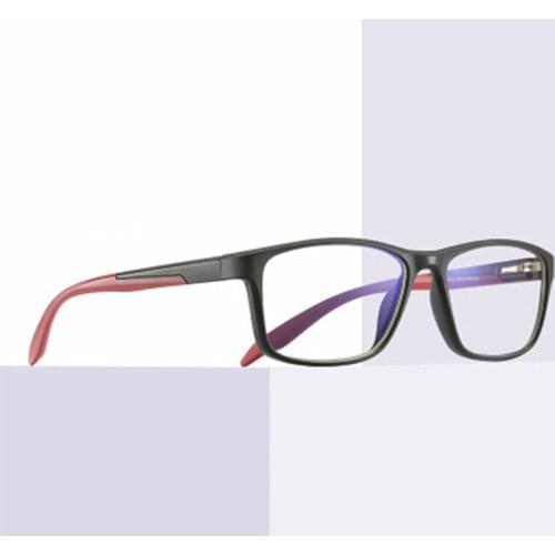 OEYEYEO Blue Light Blocking Eyeglasses Mens Square TR90 Flexible Sports Optical Frame Womens Art Spectacles Frame 2357B