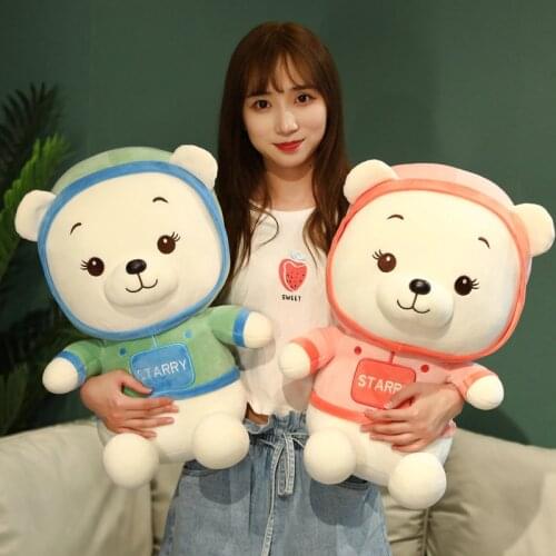 30-50cm Lovely Teddy Plush Toys Cartoon Astronaut Bear Pillow Kawaii Plushie for Girls Baby Appease Valentine Gift