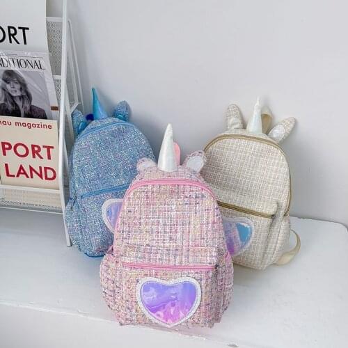 Pink Shiny Girls Heart Backpack Sequin Unicorn Design Satchel Adorable Bookbag Fashion Cute Travel School Bag for Student Girls