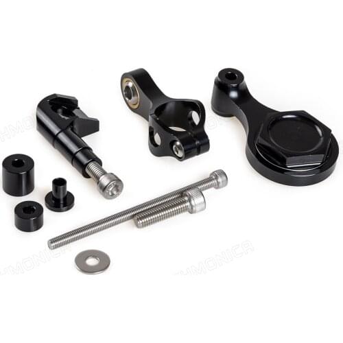 NICECNC Stabilize Steering Damper Mount Bracket Support Kit For Yamaha YZF-R6 YZFR6 YZF R6 2006-2015 YZF-R1 YZFR1 YZF R1 09-2012
