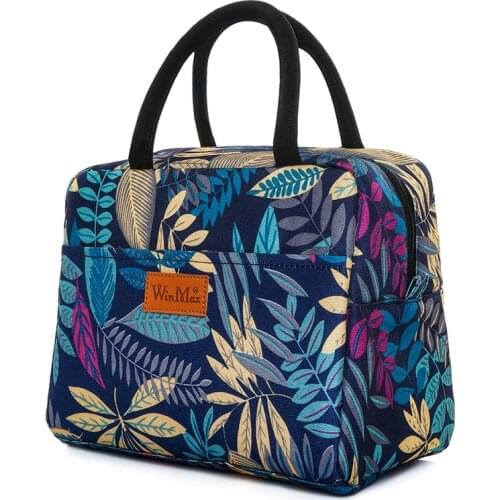 Winmax Flamingo Lunch Bags Women Portable Functional Green Leaves Insulated Thermal Food Picnic Kids Cooler Box Tote