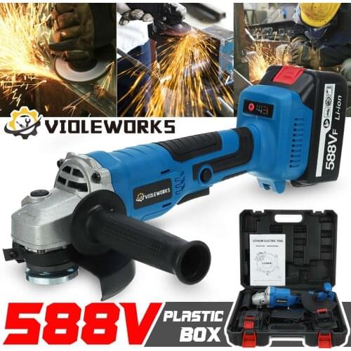 588VF 125mm Brushless Cordless Impact Angle Grinder Variable Speed For Makita Battery DIY Power Tool Cutting Machine Polisher