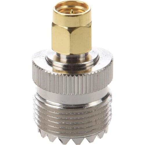 UHF SO-239 SO239 Female to SMA Male Plug Connector Coaxial Adapter