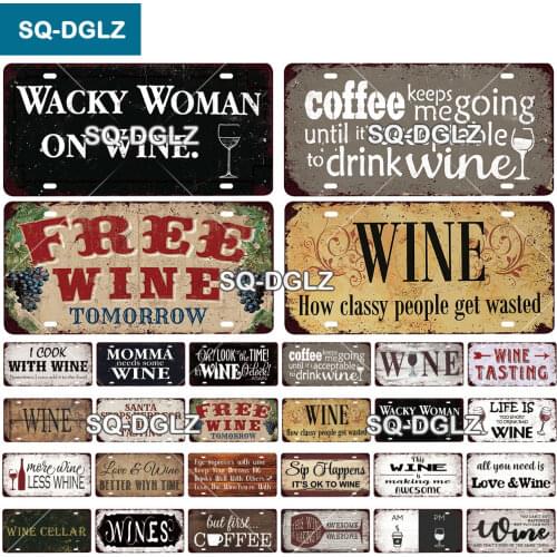 Wine Vintage Metal Sign Tin Sign Vintage Decoration Man Cave Plaque Home Wall Decor Bar Sign Home Decor Poster