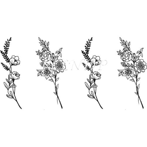 Waterproof Temporary Tattoo camellia rose flowers freedom lovely tatto stickers flash tatoo fake tattoos for girl women lady