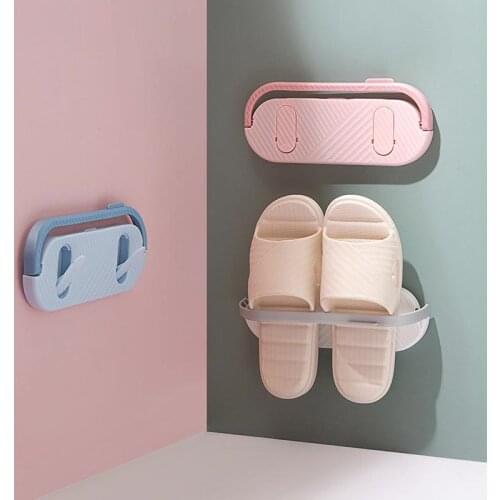 Japanese multi-function rack bathroom slipper rack wall rack without holes kitchen drain finishing storage rack shelf organizer