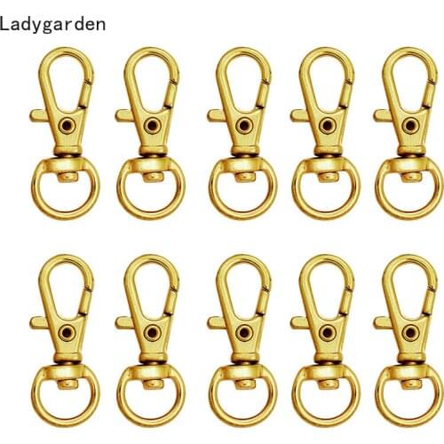 100PCS Metal Swivel O-ring Eye Snap Hook Trigger Clasps Clips Leather Craft Bag Strap Belt Webbing Keychain Buckle Decorative
