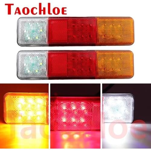 2Pcs 12V - 80V LED Forklift Tail Light Assmebly Rear Turn Stop Brake Signal Lamps Reverse Indicator Lights For Forklift 24V 48V