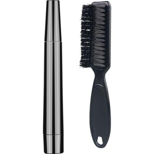 2021 Filling Pen Set Barber Pen And Beard Brush Salon Facial Hair Sculpting Styling Eyebrow Tool Male Beard Repair Shape