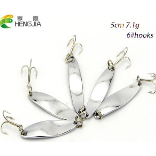 HENGJIA 30pcs 5cm 7.1g trolling spinner spoon fishing lures hard metal sequin fishing baits pike bass isca pesca fishing tackles