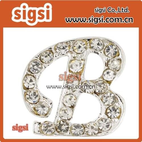 50mm 100pcs crystal rhinestone letter B brooch jewelry for party supplier