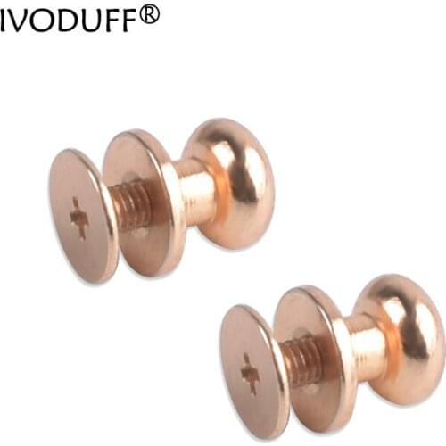 9mm gold screw back cover, with screws, for leather straps, metal screw accessories