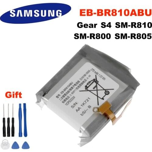 Battery EB-BR810ABU 270mAh 42mm For S4 SM-R810 SM-R815 EB-BR800ABU For Gear S4 SM-R800 SM-R805 R800 R805W/U SmartWatch 472mAh
