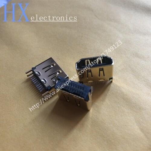 Free shipping 10PCS Female HDMI splint 1.6 19P flapper connector A