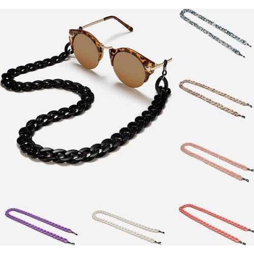Fashion Fashion Acrylic Eyeglass Chain Tortoiseshell Amber Two Color Eyeglass Chain Drop Proof Thick Mirror Rope