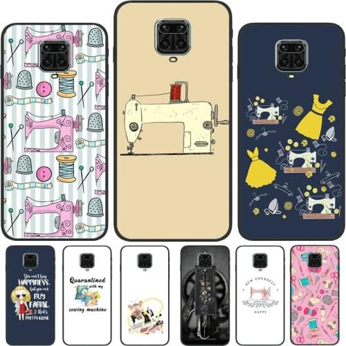 Sewing Machine Pattern Capa For Xiaomi Redmi Note 9 Pro 8 8T 9S Note 10 Pro Phone Case For Redmi 9C 9A 9T 9 K40
